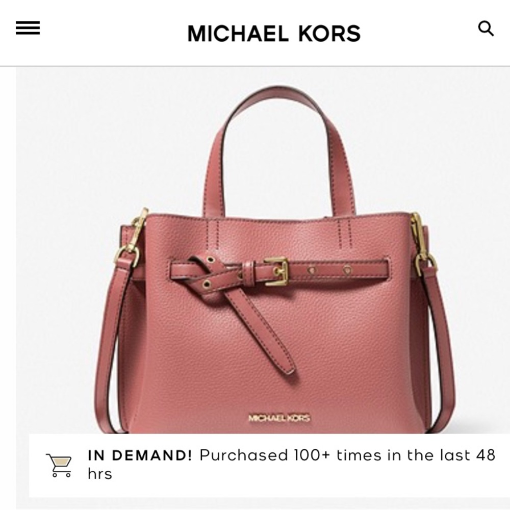 Michael Kors Emilia Small Pebbled Leather Satchel